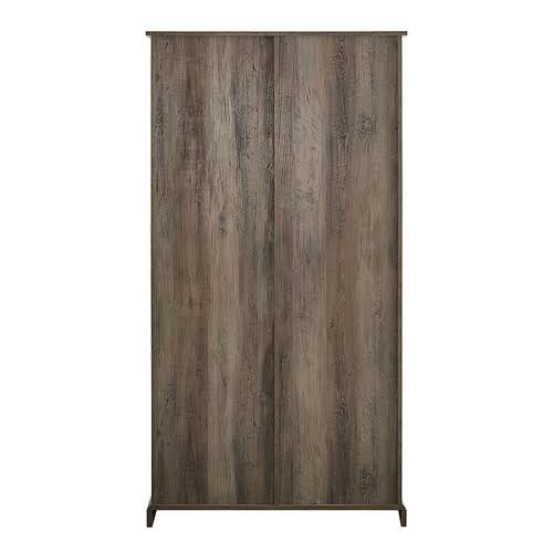 Walker Edison - 68” Modern Farmhouse Sliding Door Storage Cabinet - Grey Wash