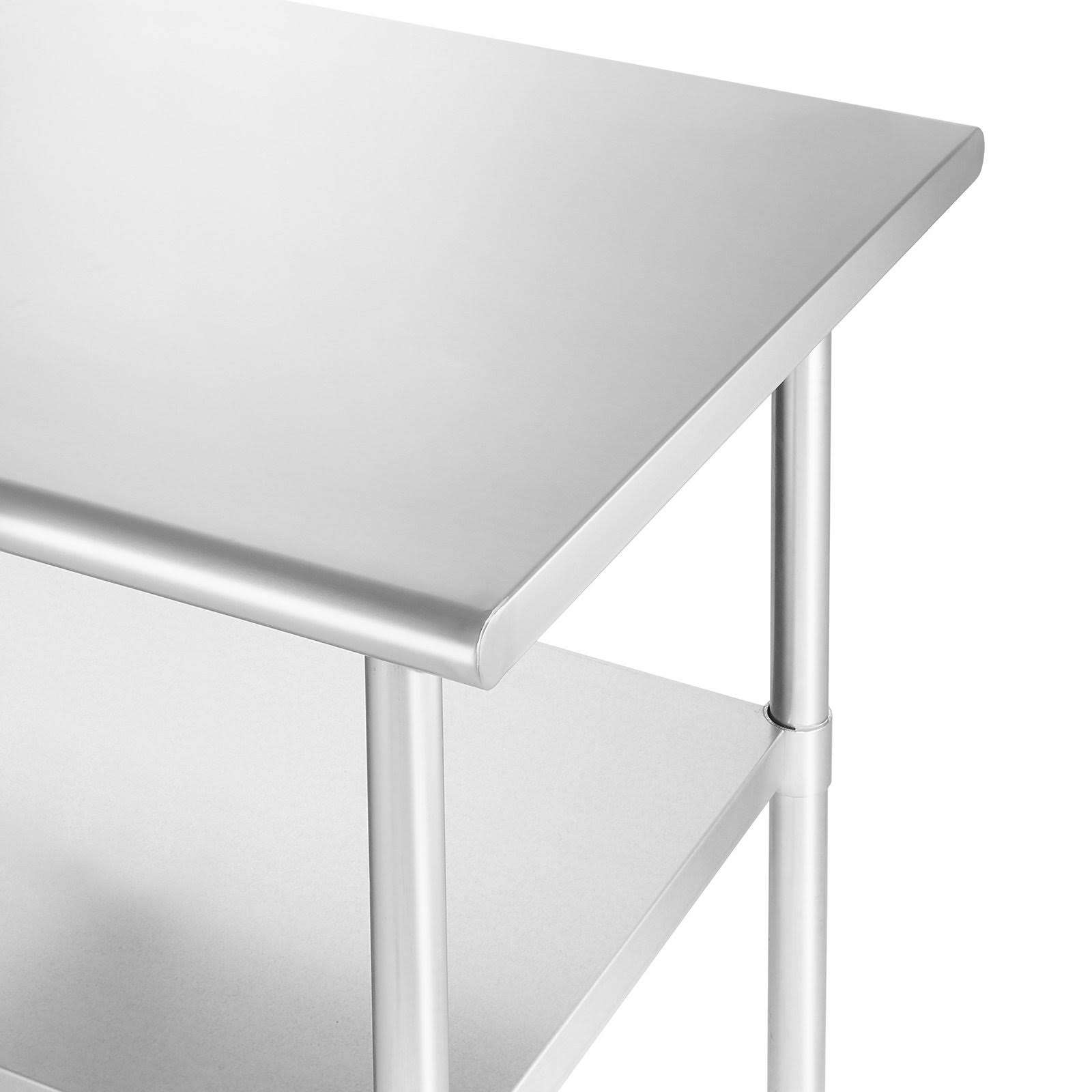 GRIDMANN NSF Stainless Steel Commercial Kitchen Prep u0026 Work Table w/ 4 Casters (Wheels) - 30 in. x 24 in.