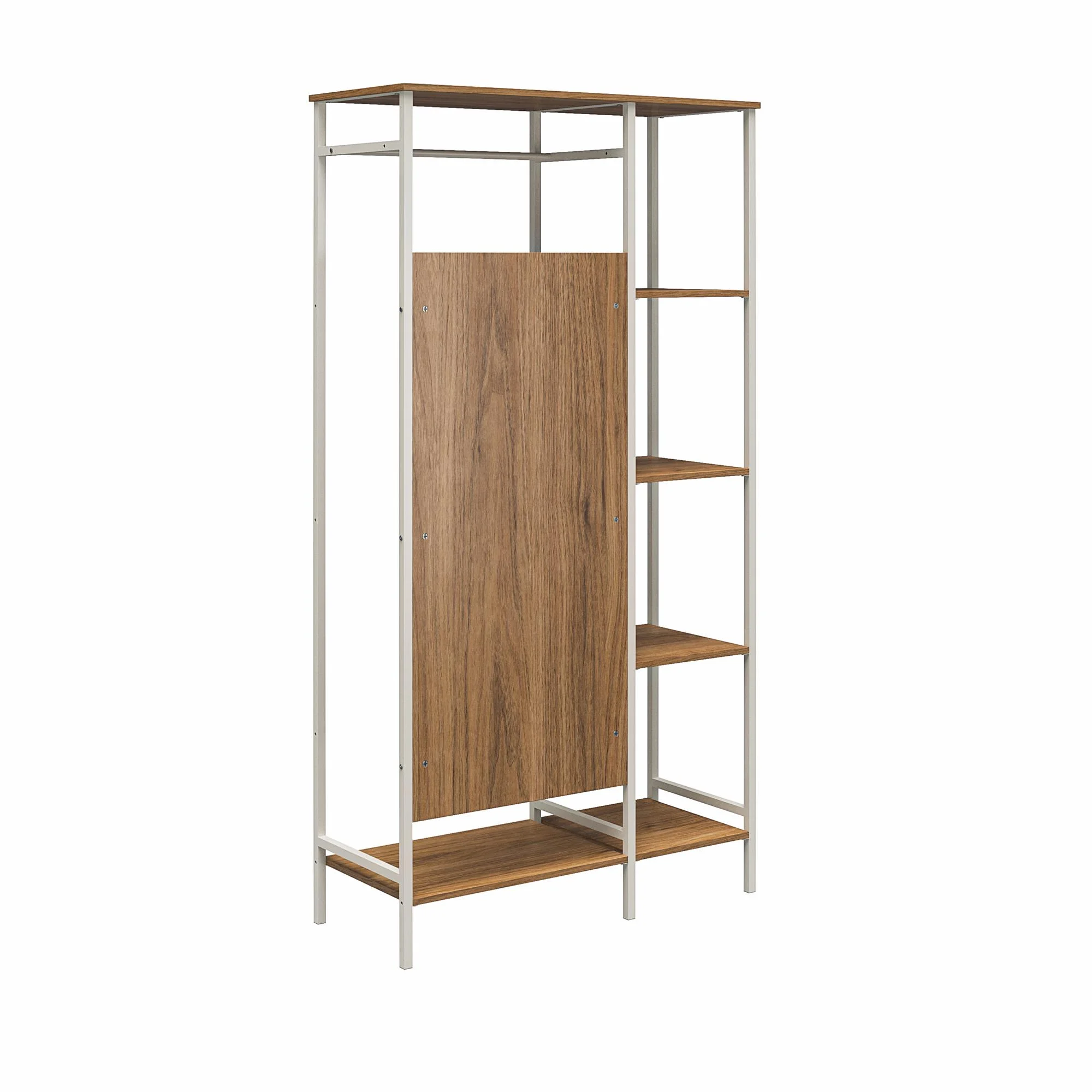 RealRooms Bexley Open Wardrobe, Walnut