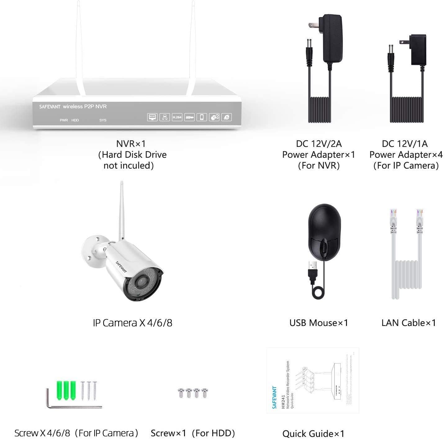 Full HD 1080P Wireless Security Camera System with 1TB Hard Drive