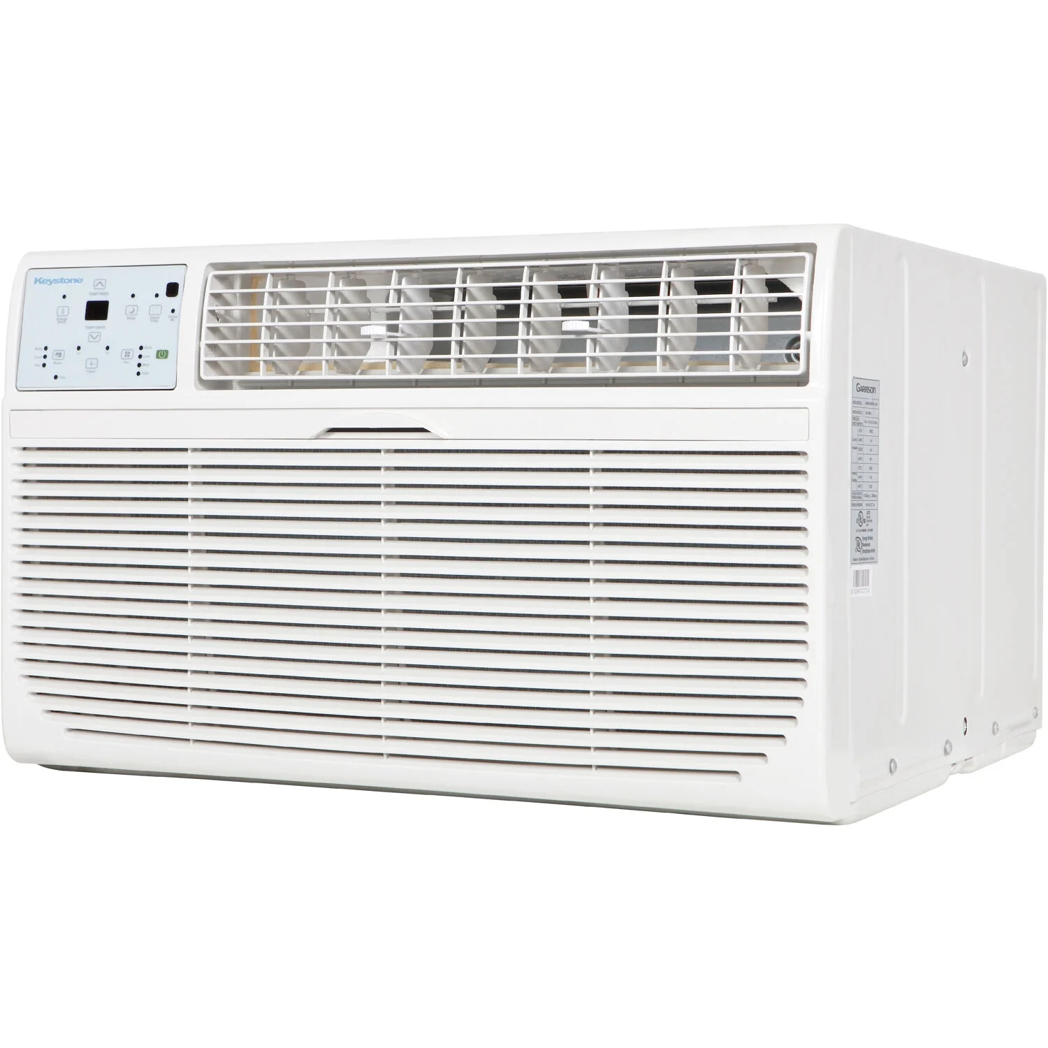 Keystone 12,000 BTU 550 Sq. ft. Through-the-Wall Air Conditioner Supplemental Heat Capability, White