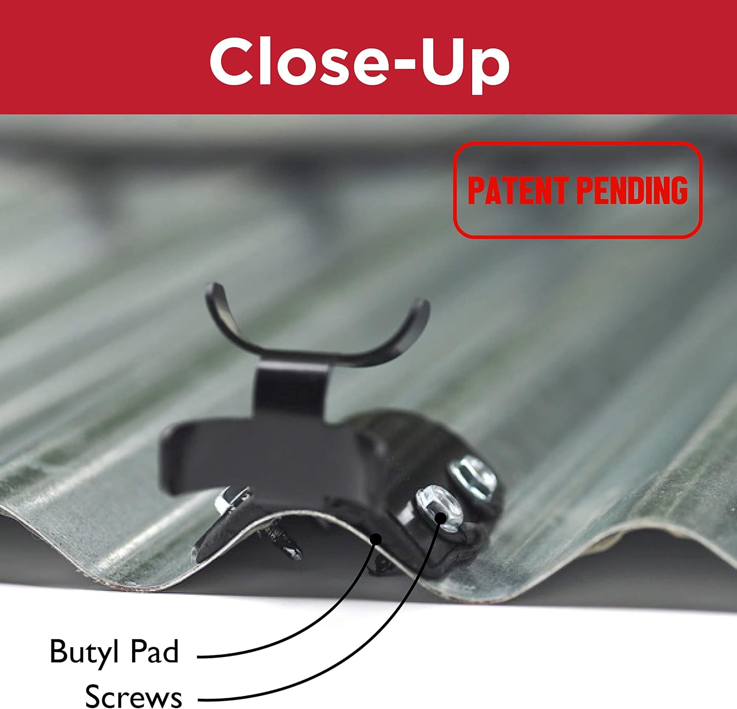 Metal Roof Heat Cable Clip with Butyl Pads - 10 pack