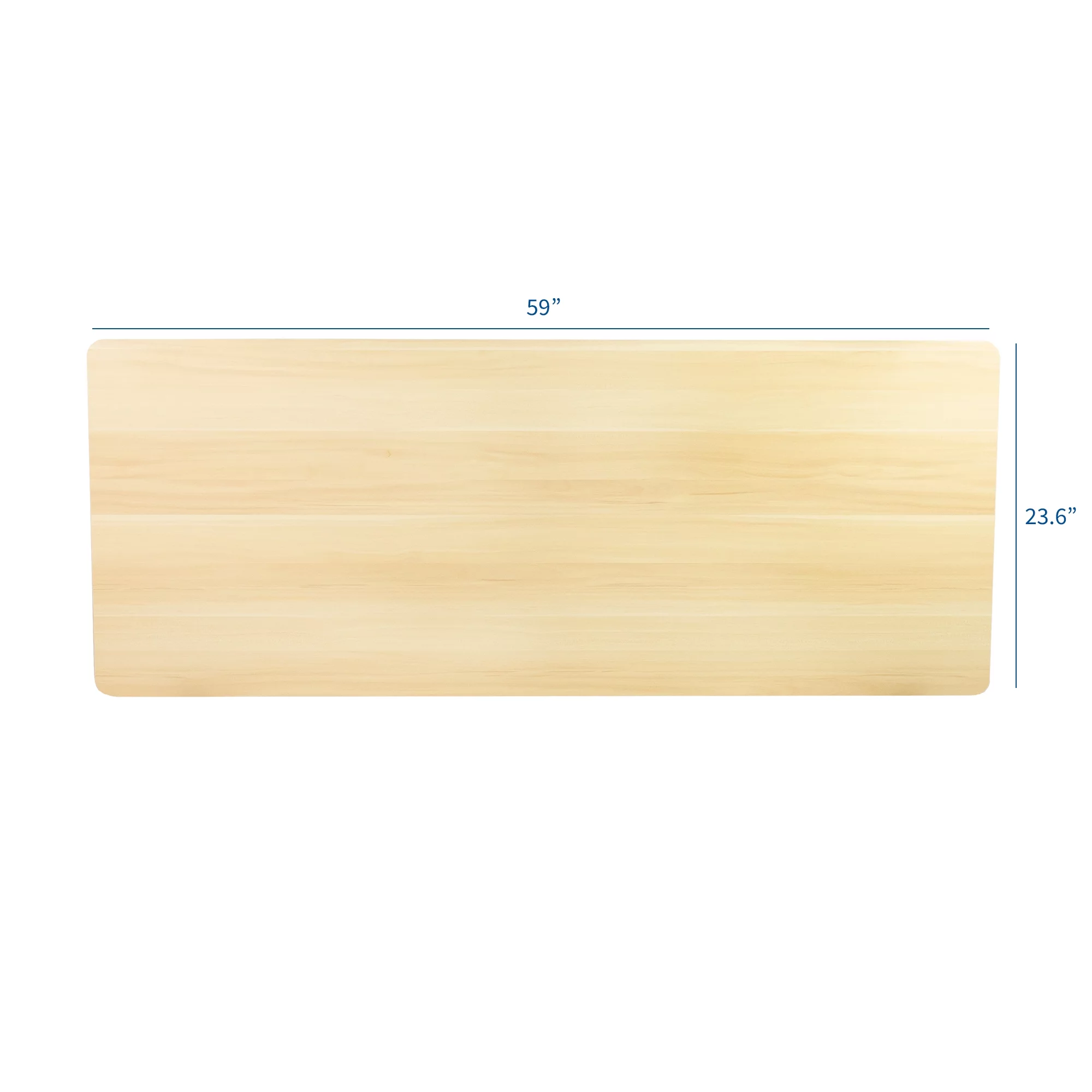 VIVO Light Wood 60 x 24 inch Universal Table Top for Sit to Stand Desk Frames