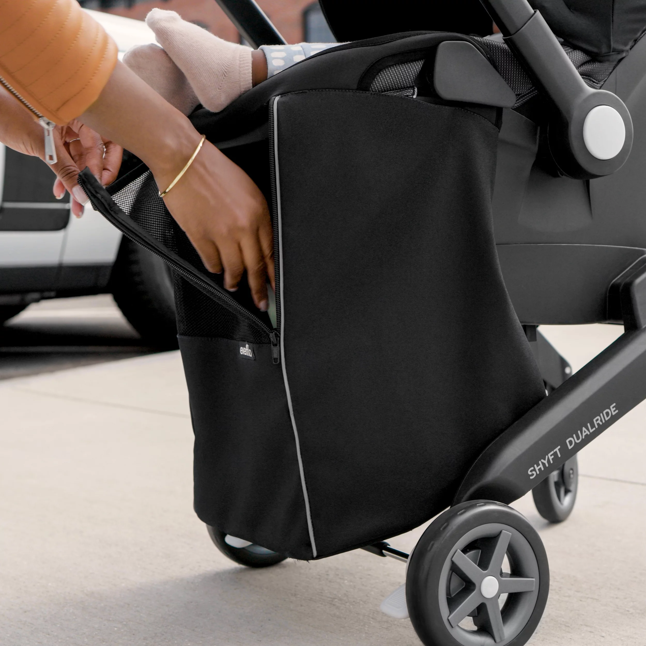 Shyft DualRide with Carryall Storage Infant Car Seat and Stroller Combo (Durham Green)