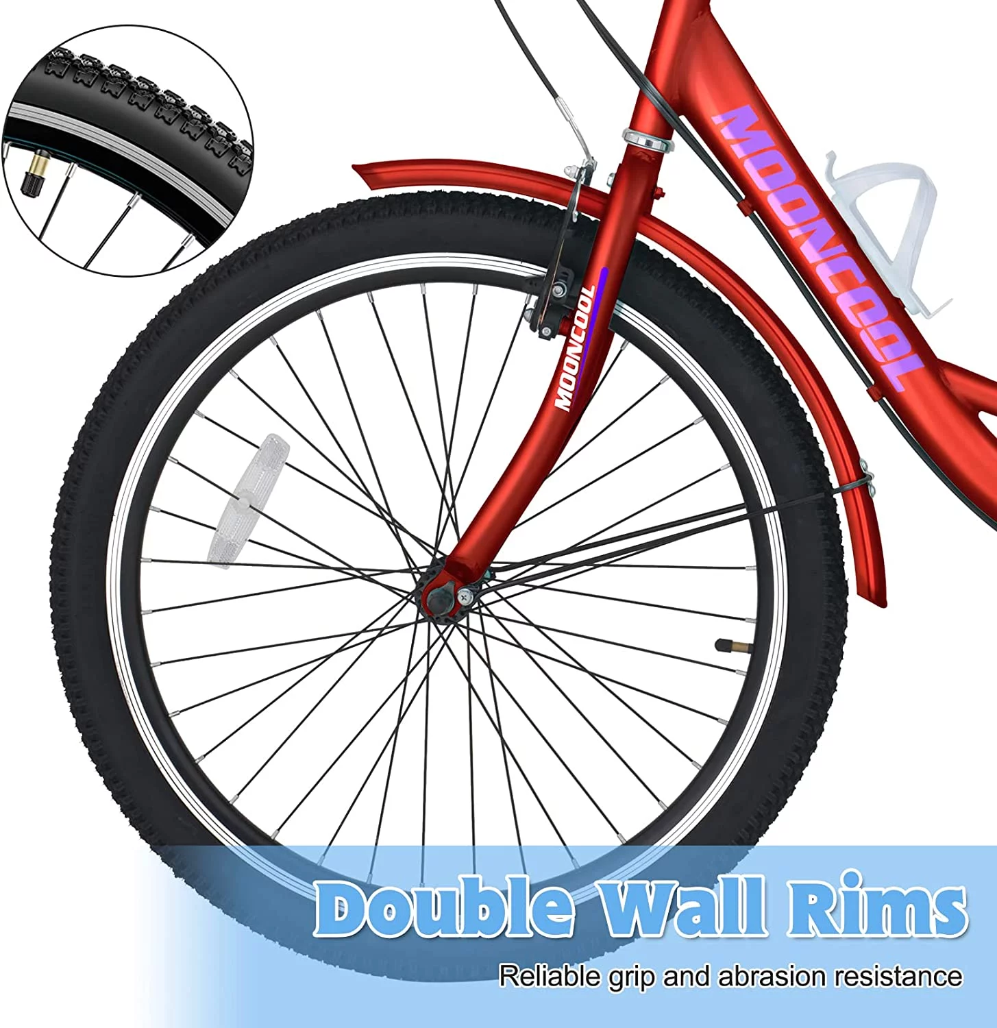 ABORON 26 inch 7 Speed Adult Tricycles , 3-Wheels Cruiser Bike with Basket, Trikes for Women, Men, Seniors,Adult - Curated Treasures Market