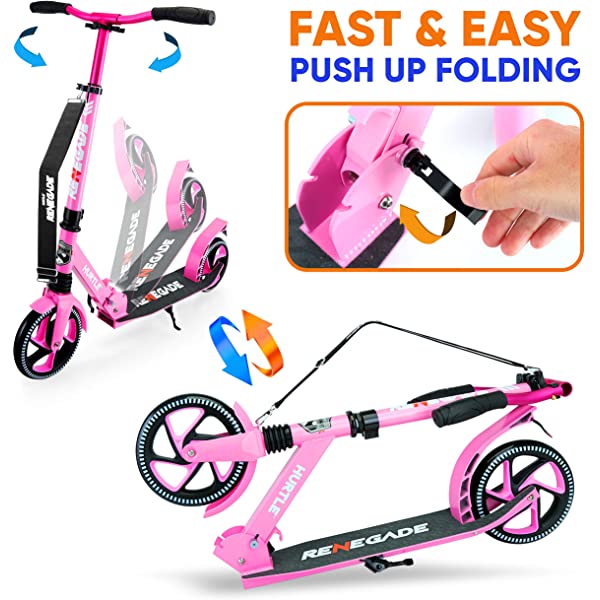 Hurtle Scooter &ndash; Scooter for Teenager &ndash; Kick Scooter &ndash; 2 Wheel Scooter with Adjustable T-Bar Handlebar &ndash