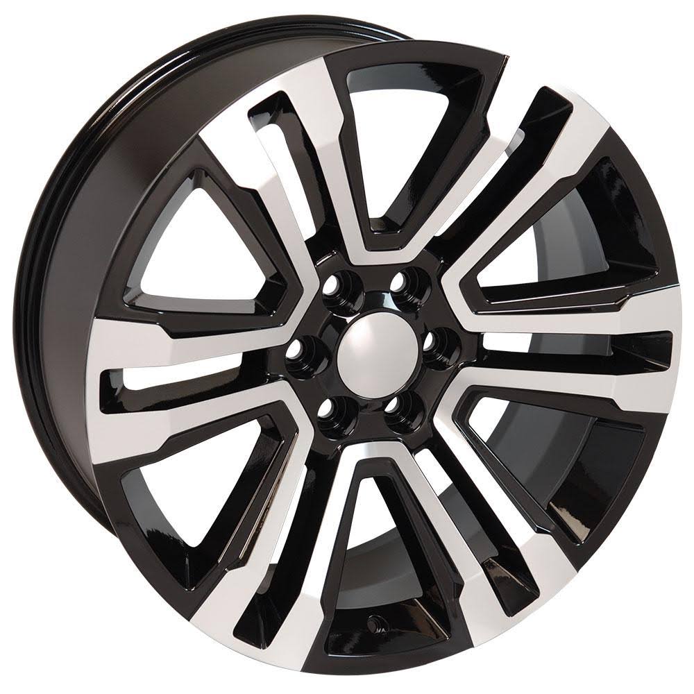 OE Wheels 18x9.5 Wheel Fit Corvette, Camaro - C5 Style DD Black Rim with Machined Face