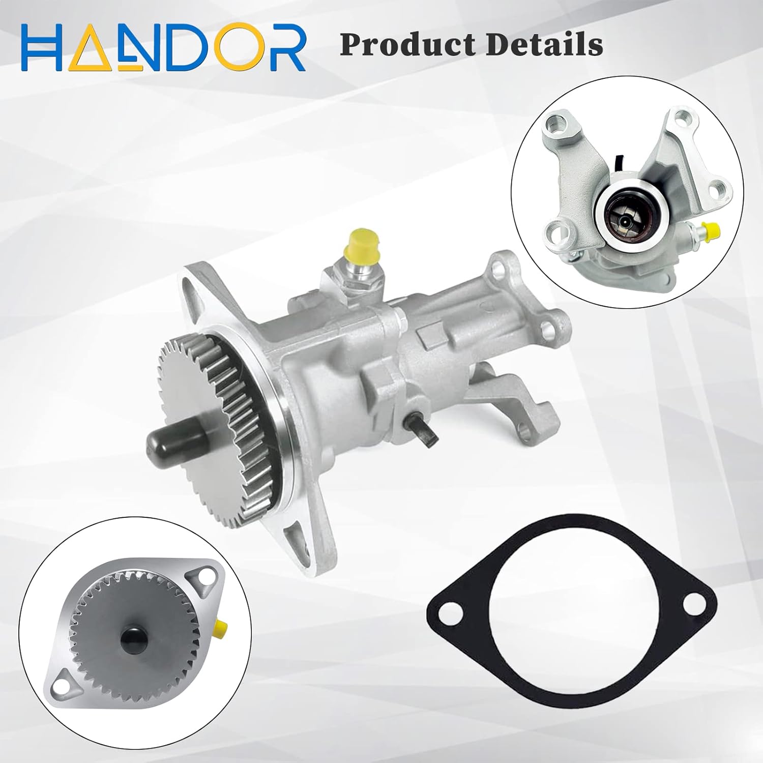 Handor 904-810 Gear Driven Mechanical Vacuum Pump Compatible with 1994-2002 Ram 2500 3500 Pickup Truck 5.9L Replacement# 5019734AA