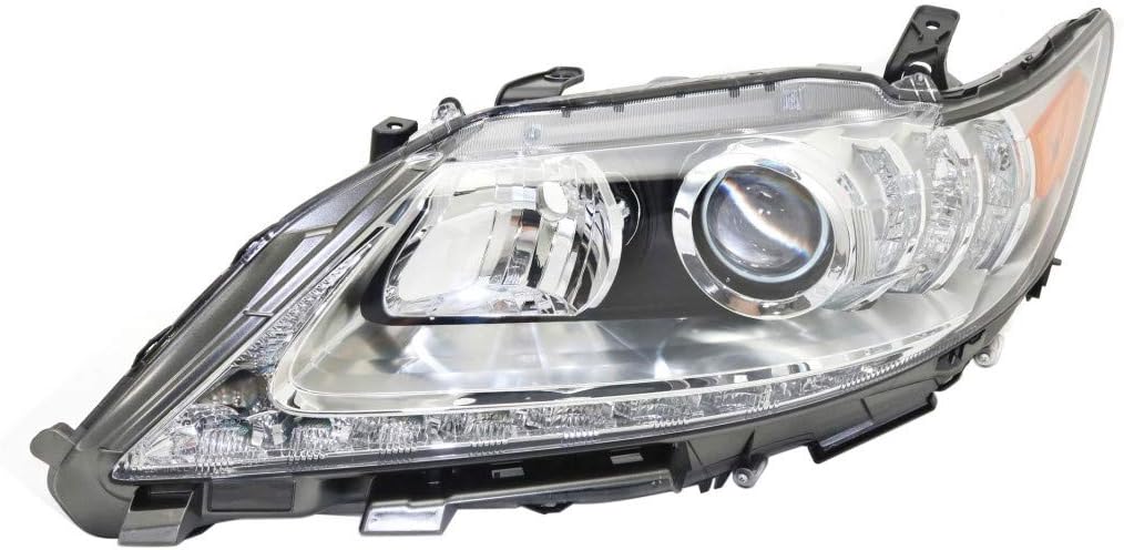 CarLights360: For 2013 2014 2015 Lexus ES350 HeadLight Assembly Driver Side Black Housing CAPA Certified For LX2518139