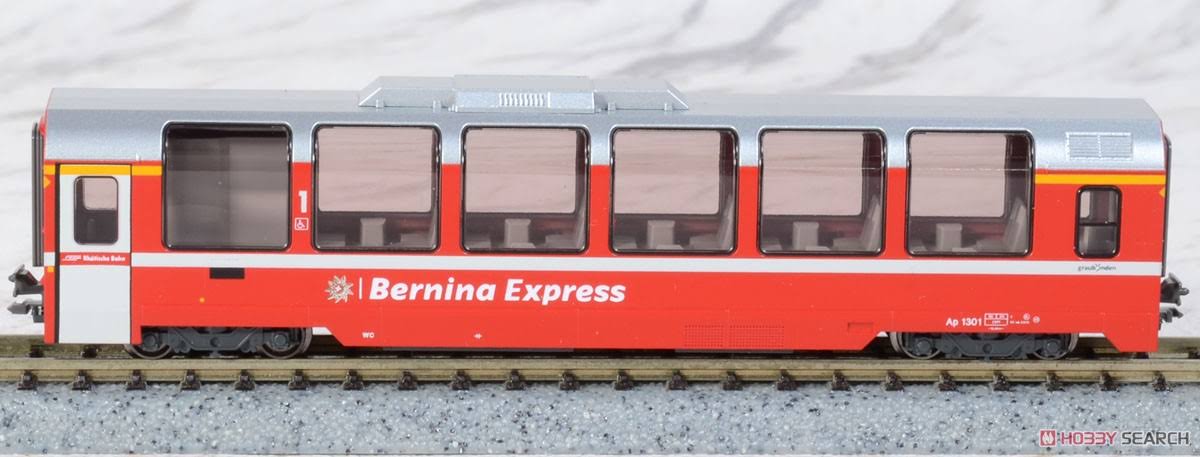 Kato N Gauge Rhaetian Railway Bernina Express New Logo 3 Cars Basic Set 10-1655