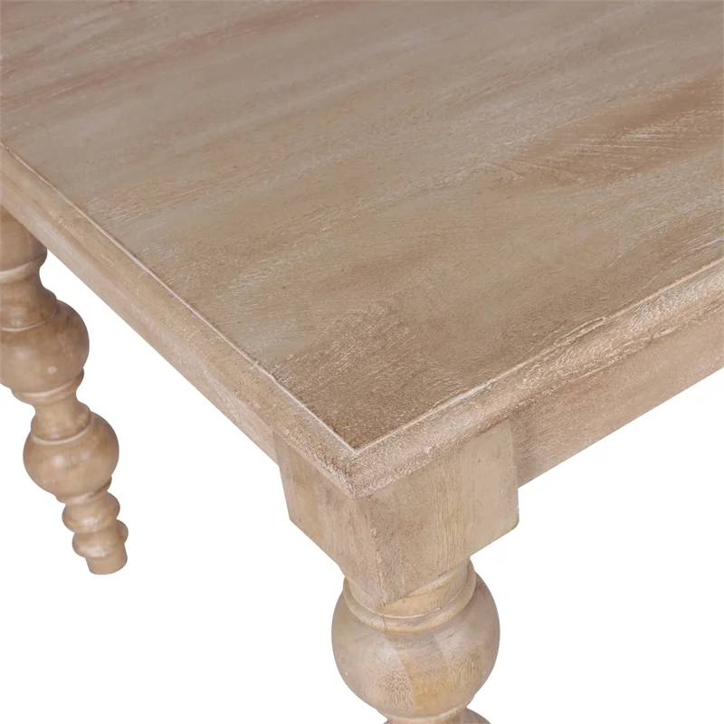 Casartis Living James 72" Rectangular Farmhouse Wood Dining Table in Natural
