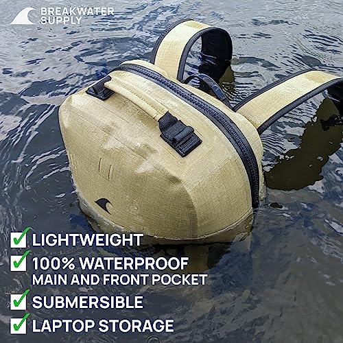 Breakwater Supply™ 100% Waterproof Submersible Backpack, Laptop Bag, Airtight Zippers | Travel Outdoors | Fogland 25L 20L 15L