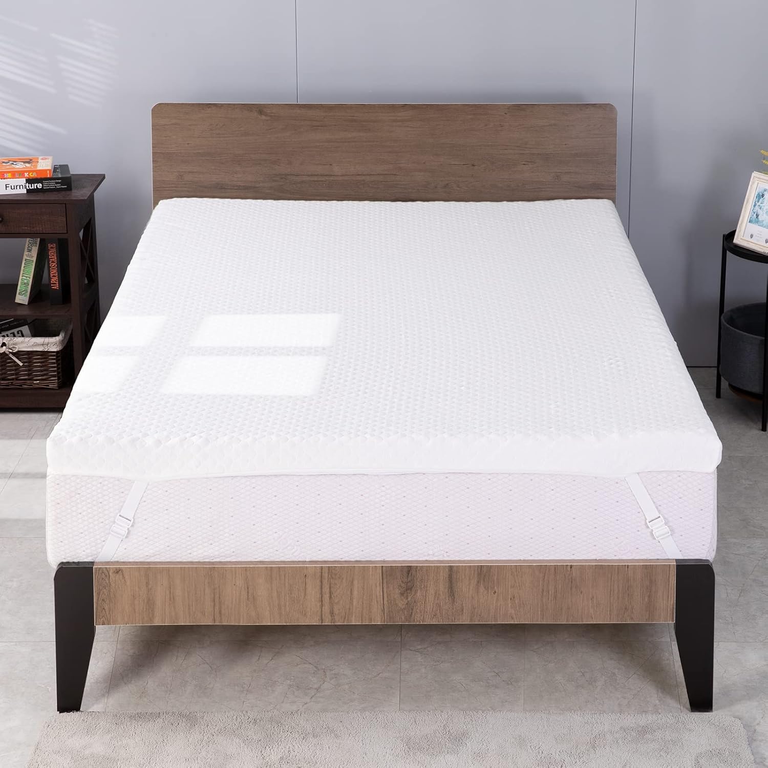 Ganggend Mattress Topper California King (Cal King), 3-Inch Lavender Memory Foam Mattress Topper with Removable Cover, Soft Bed Topper