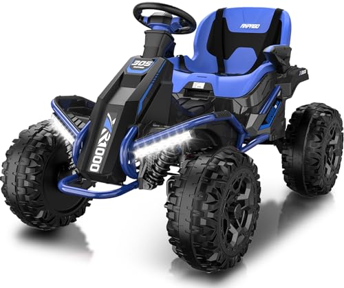 ANPABO 24V 4x4 Ride On Toy for Big Kids, 4x200W Motors, 5MPH, Kids Car w/Parent Remote, Wide Adjustable Seat, Headlights, Metal Frame