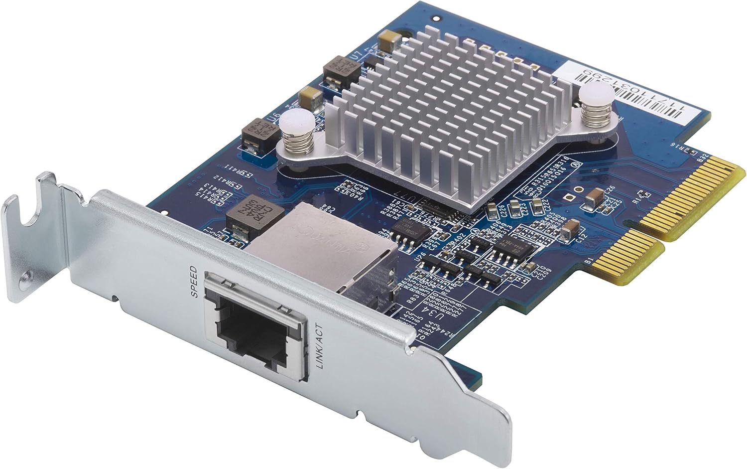 QNAP QXG-10G1T Single-Port (10Gbase-T) 10GbE Network Expansion Card, PCIe Gen3 X4, Low-Profile Bracket Pre-Loaded