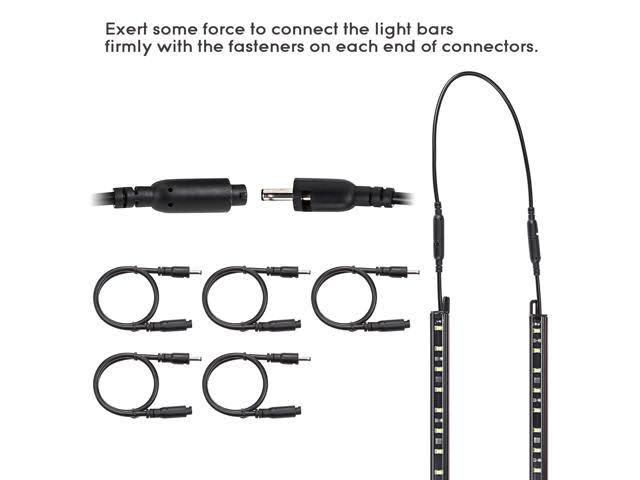 Torchstar LED Safe Lighting Kit, (6) 12’’ Linkable Light Bars + Motion Sensor + Power