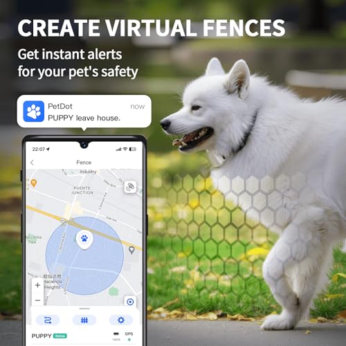 GPS Tracker for Dogs No Subscription No Monthly Fee, Real-Time Tracking, GPS Wireless Dog Fence, Long Battery Life, Unlimited Range