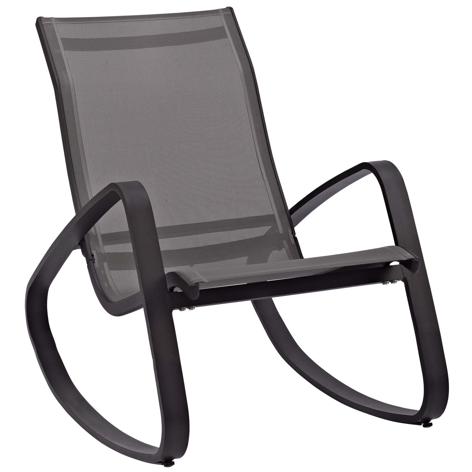 Modern Contemporary Urban Design Outdoor Patio Balcony Garden Furniture Lounge Chair Set, Set of Two, Aluminum Metal Steel, Black