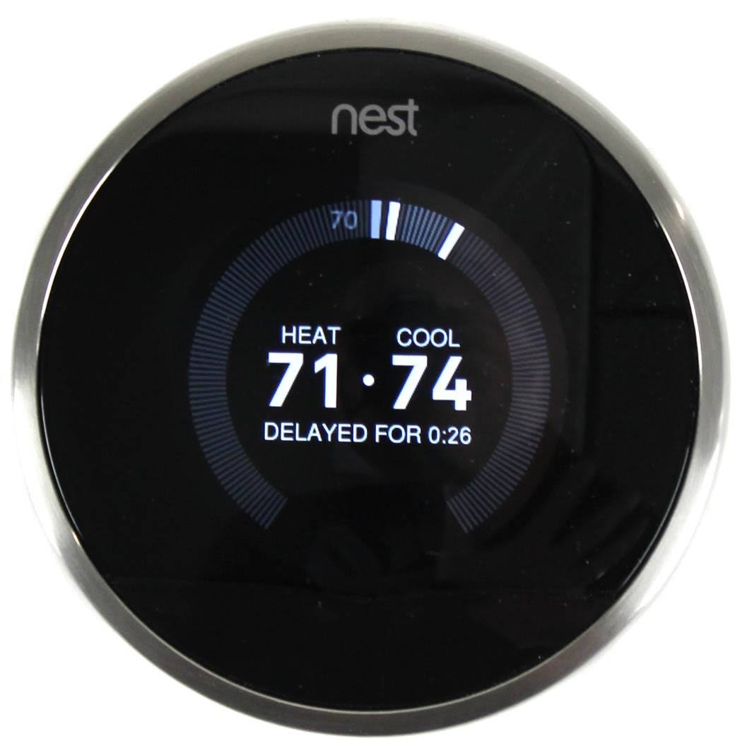 Nest Learning Thermostat, 2nd Generation, Works with Alexa, Silver