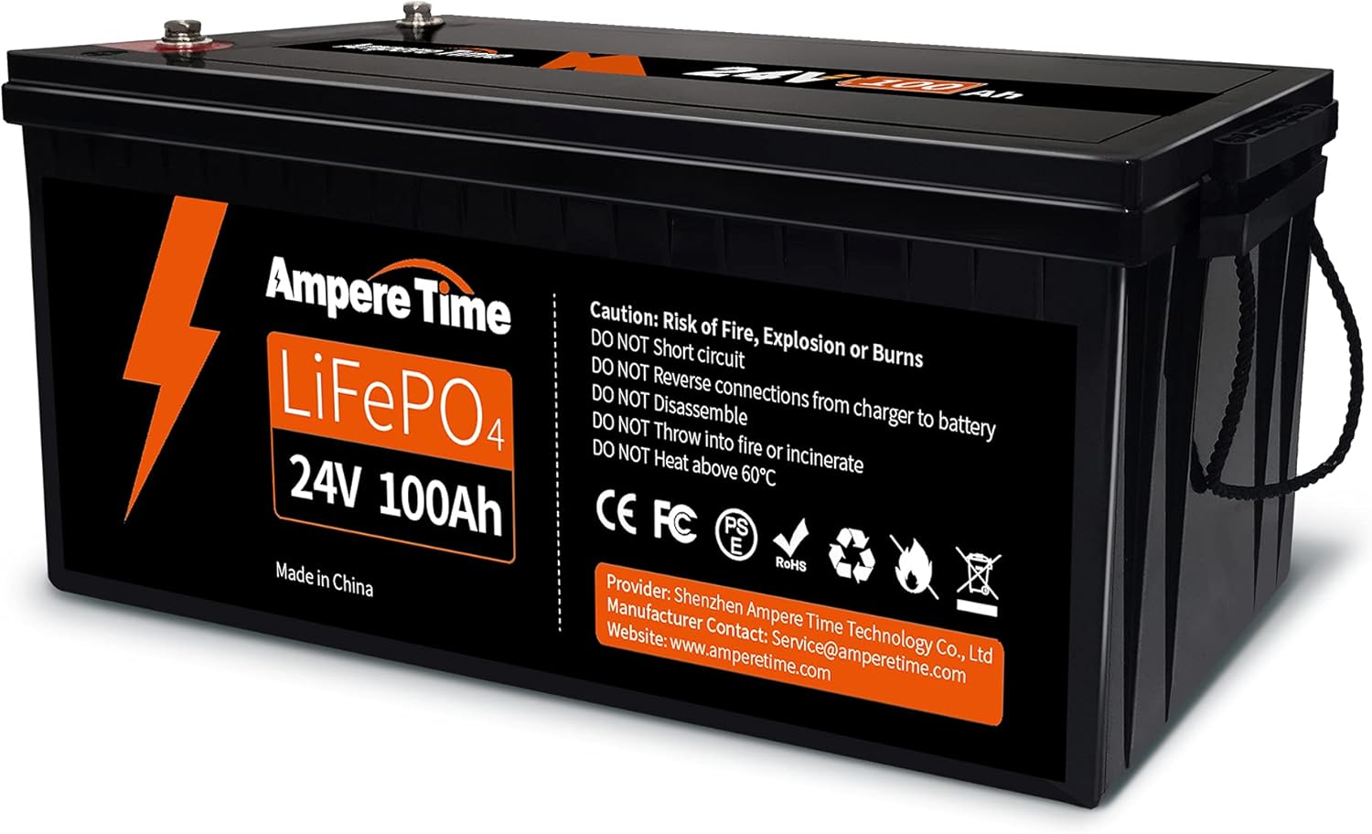 Ampere Time 12V 50Ah Lithium LiFePO4 Battery, Ideal Replacement for?12V 100Ah AGM SLA Battery, More Efficient Output & Much Lighter, 4000+ Cycles