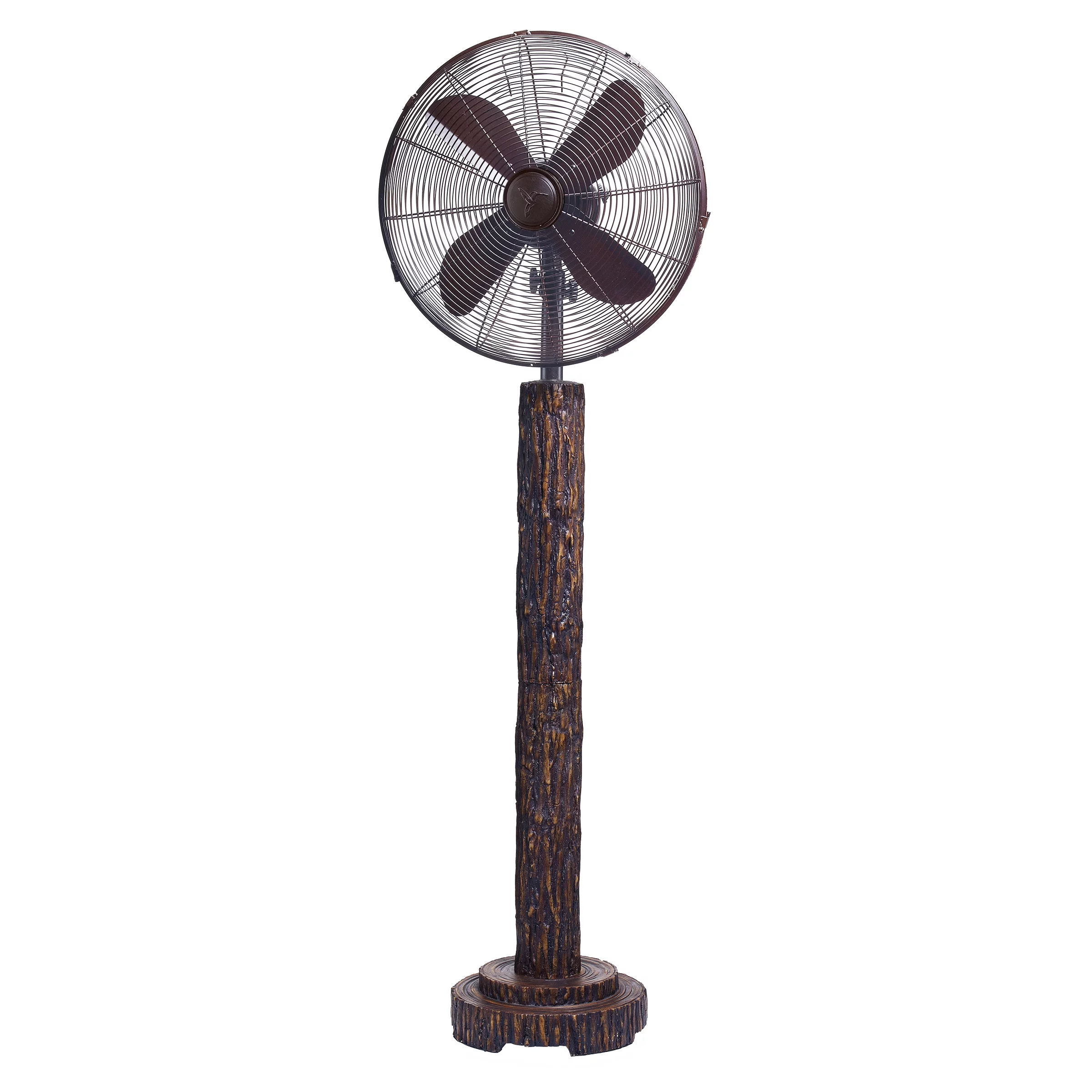 DecoBREEZE Pedestal Fan Adjustable Height 3-Speed Oscillating Fan, 16-Inch, Fir Bark - Radiant Selections