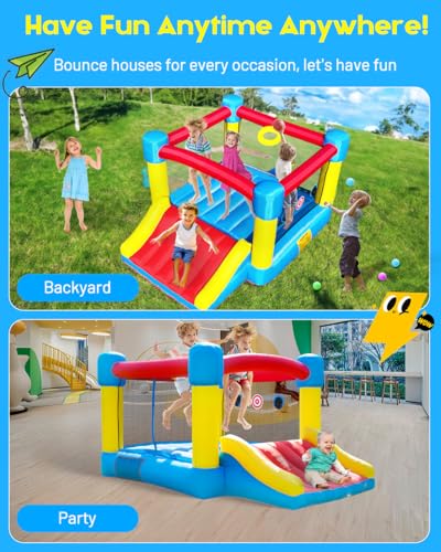 Inflatable Bounce House for Kids Ages 3-8 - Largest 6.7'x8.4' Jump Zone