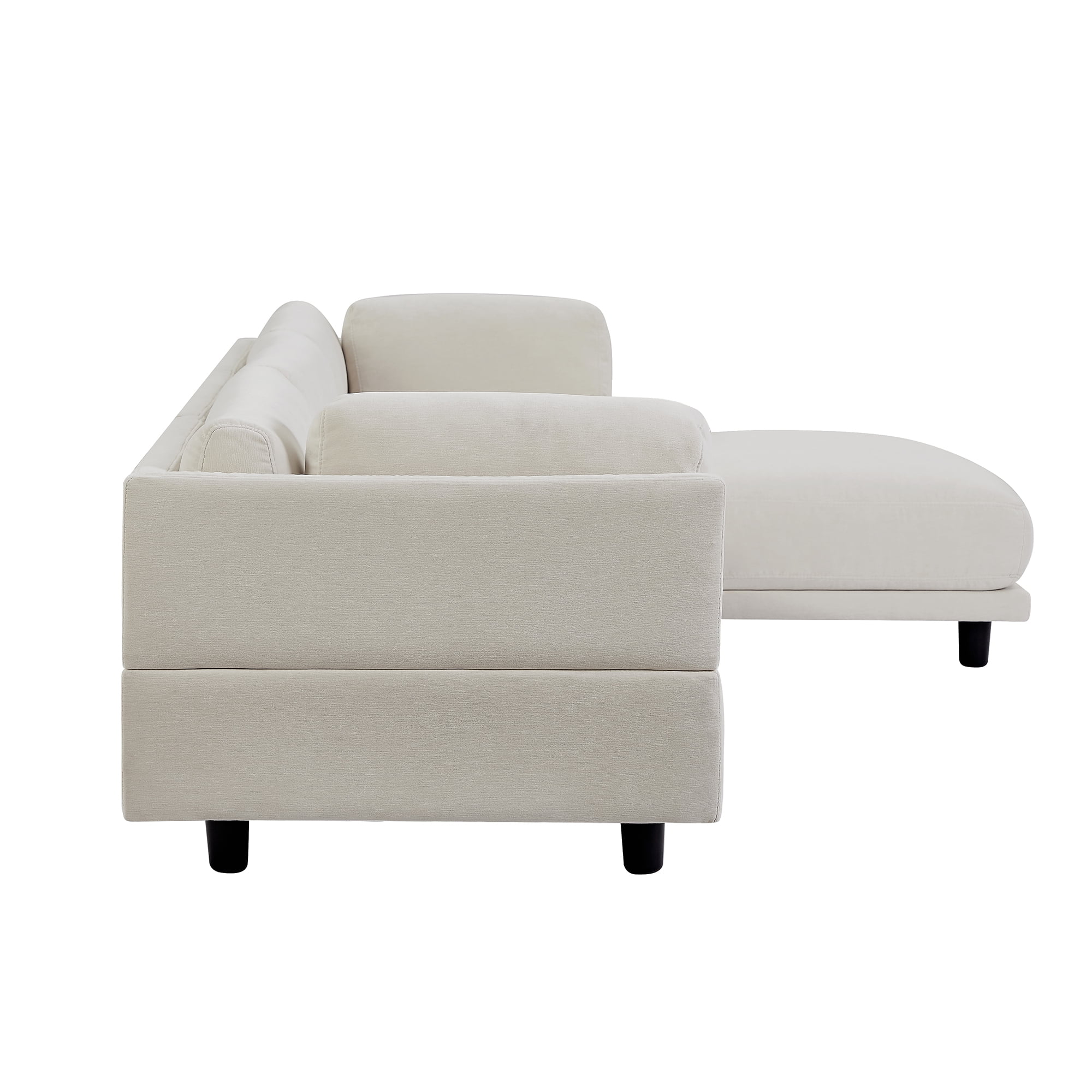 EUROCO 102.4&rdquo; Longer Oversized Convertible Sectional Sofa,Upholstery L Shaped Couch with Reversible Chaise,Beige