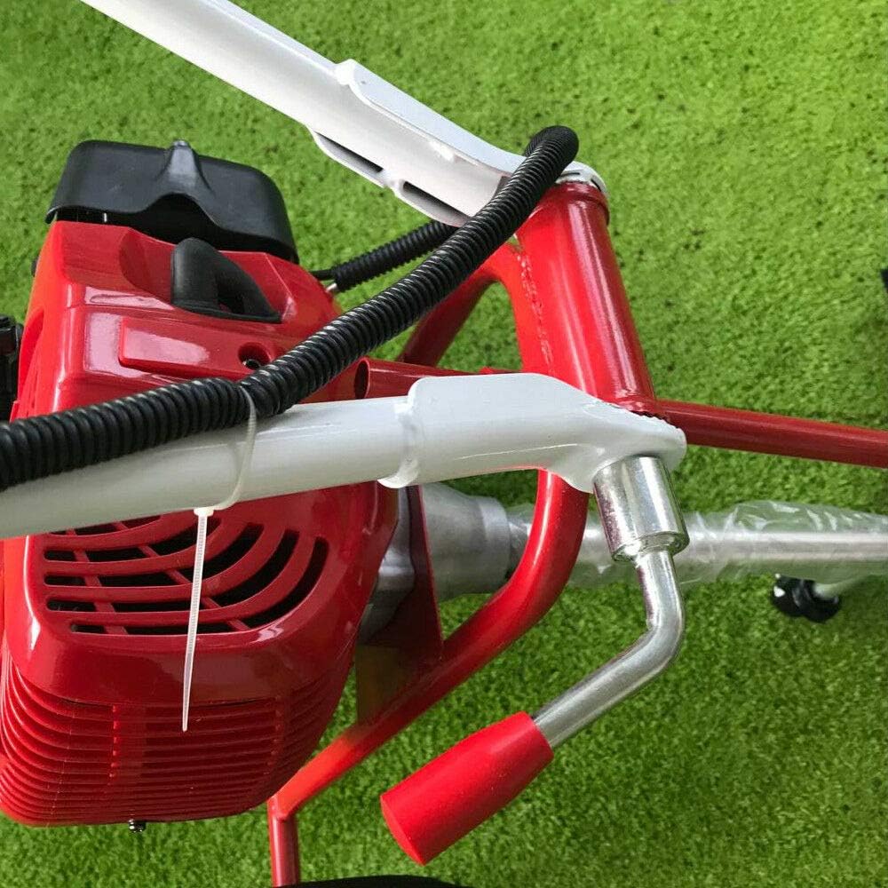 DIFU 1.7HP 2 Stroke 43cc Gas Power Handheld WalkBehind Sweeper Broom Cleaning Driveway Turf Grass Walkway, 1.25 kW, USA Stock