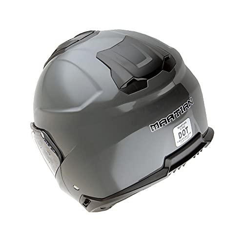 Martian Motorcycle Modular Full Face Helmet Flip up Dual Visor Sun Shield: HG362 Matt Black