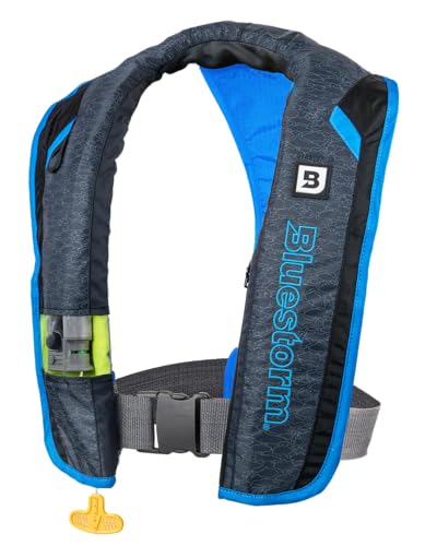 BLUESTORM Stratus 35 Inflatable Life Jacket PFD for Adults | US Coast Guard (USCG) Approved Automatic Self Inflating Life Vest Preserver with Manual