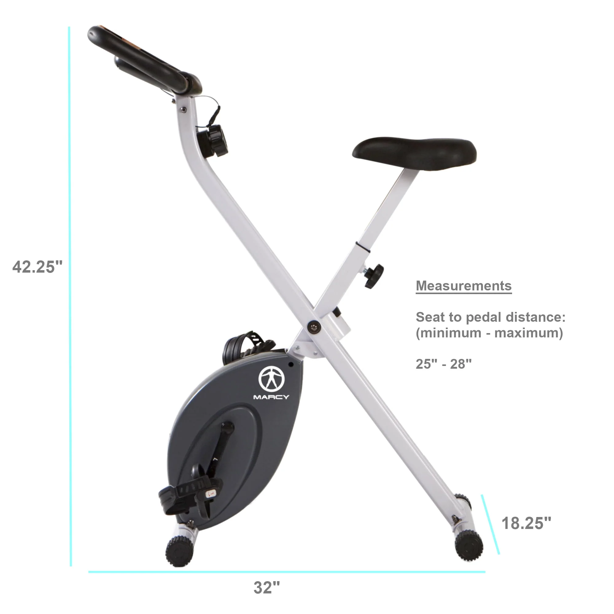 Marcy Foldable Exercise Bike Compact Cycling NS-652