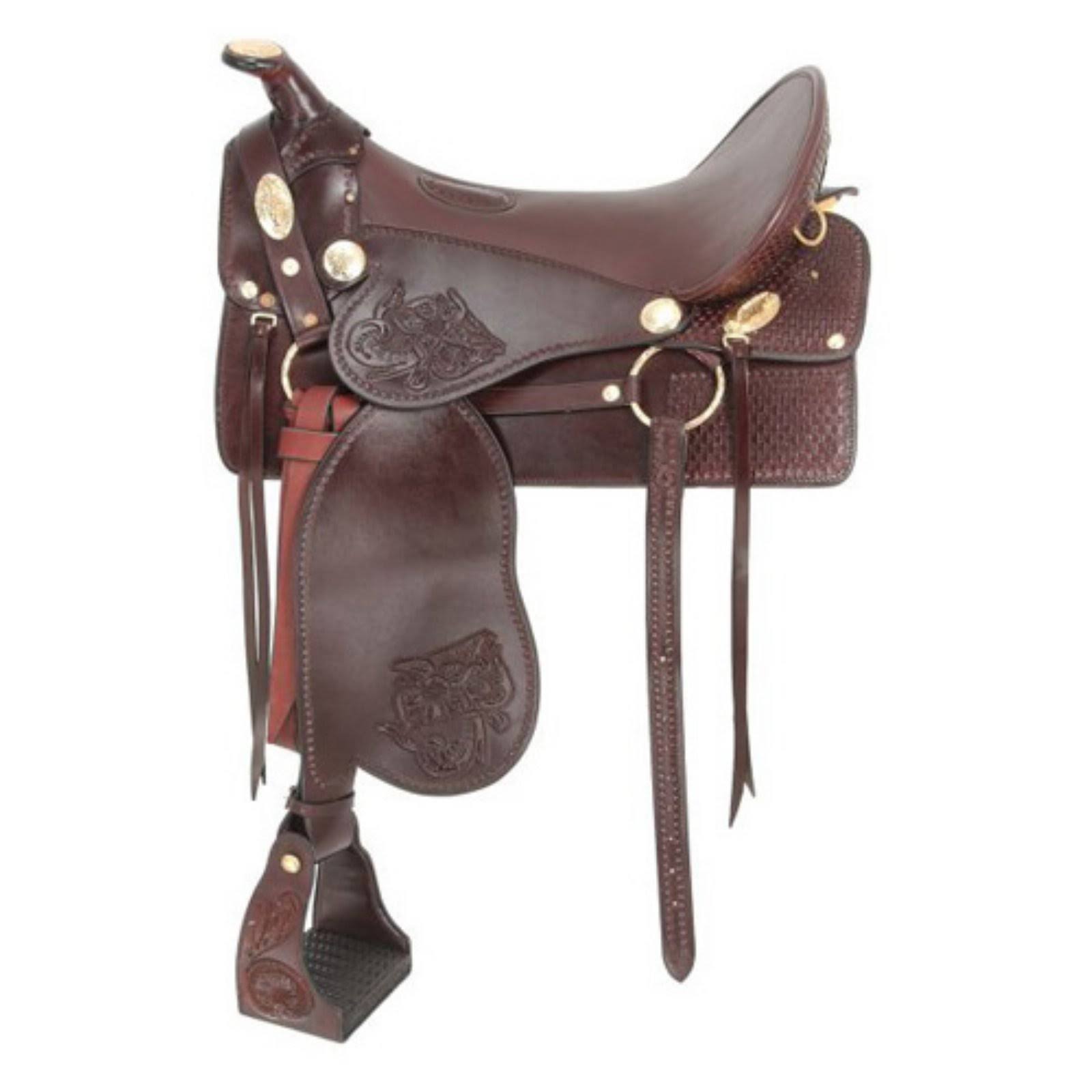 King Series Tooled McClellan Camp Saddle