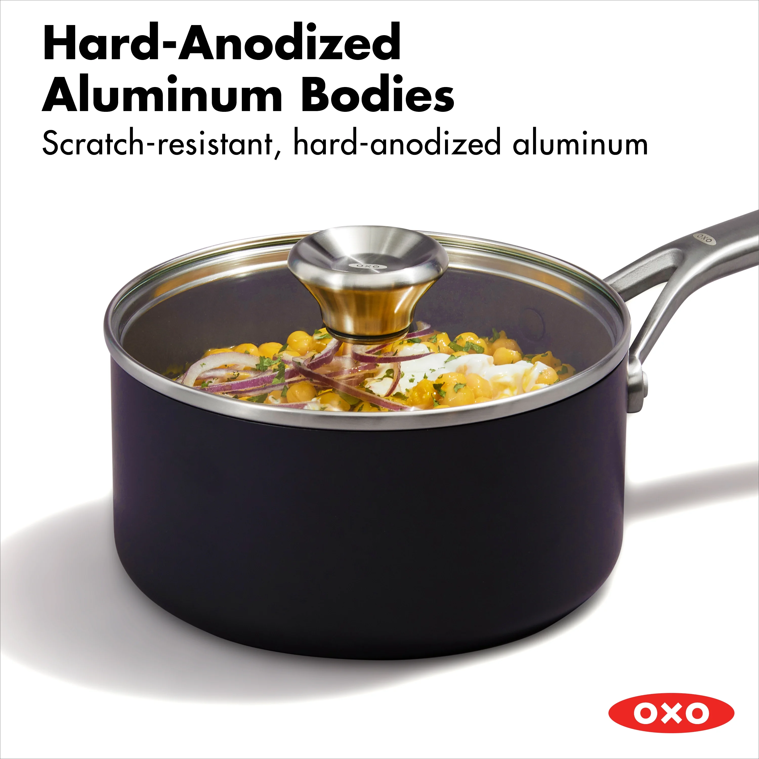 OXO Professional Hard Anodized PFAS-Free Nonstick, 10 Piece Cookware Set, Induction, Black