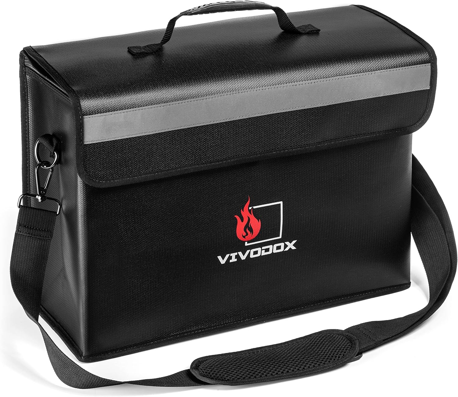 Fireproof Bag for Documents - Document Box Fireproof Waterproof Material - Large 17 x 12 x 6 Size Easily Fits Binders and Folders