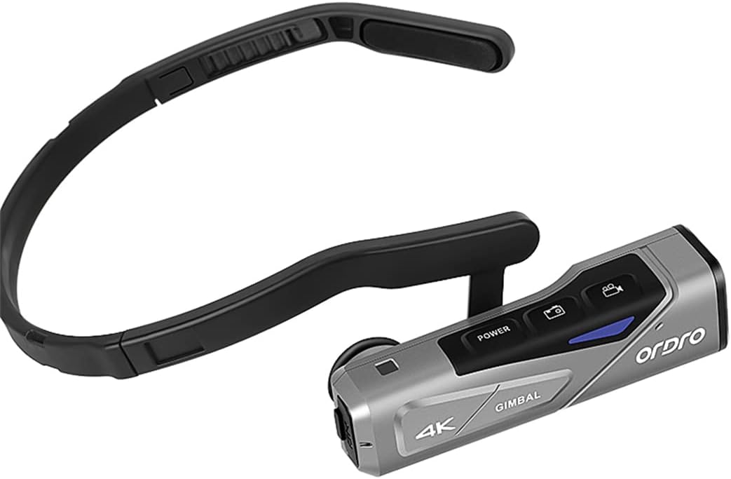 Ordro EP7 4K Camcorder 60FPS Vlog Camera, Hands-Free Head Mounted Camera,2-Axis Gimbal Stabilizer, Wi-Fi APP Control
