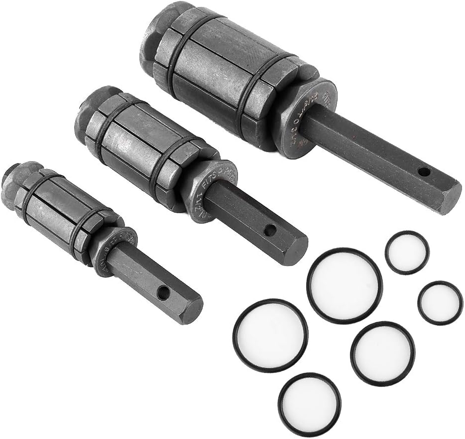 Tail Pipe Expander, Qiilu 3pcs Tail Pipe Expander, Kit 1‑1/18in to 3‑1/2in Steel Exhaust Muffler Spreader Auto Tool Pack of 2