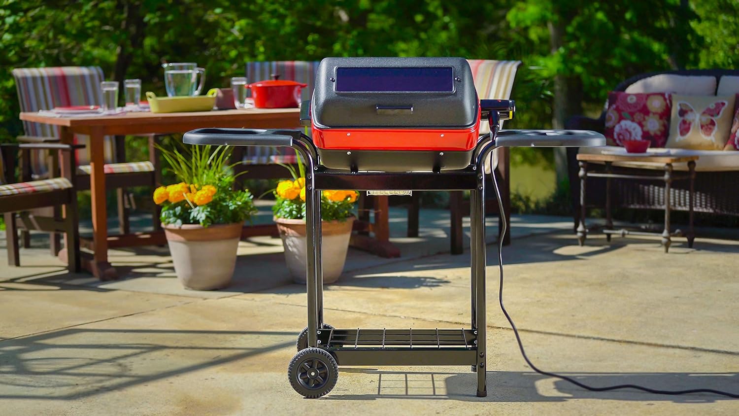 Americana Deluxe Electric Cart Grill - Smart Home Appliances