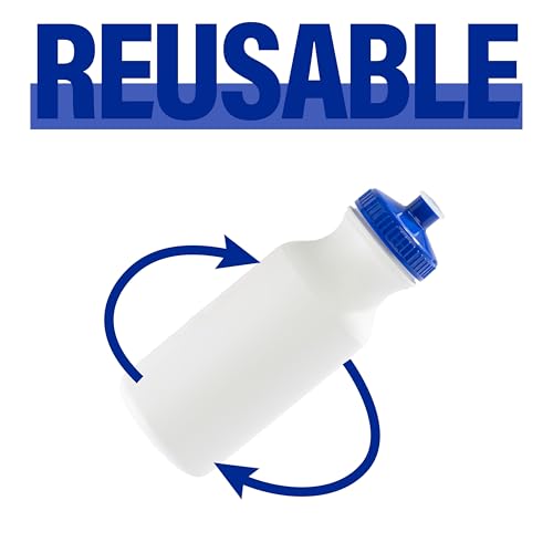 Bulk Water Bottles 100 Pack - 24 Ounce Reusable water bottles Bulk - BPA-Free Easy Open Spin off Cap - Clear Water Bottles for Kids and Adults