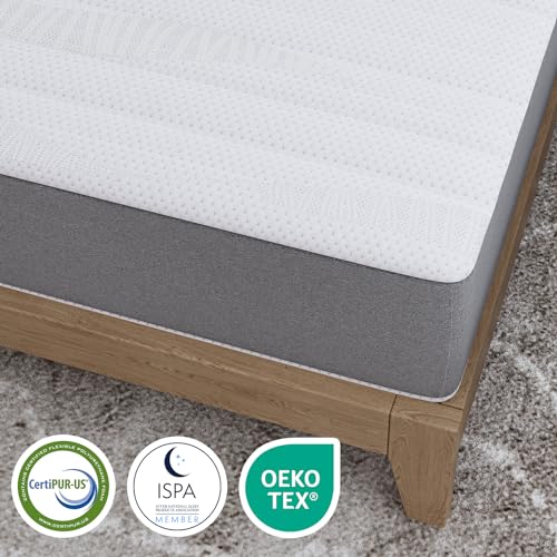 Novilla Twin Mattress, 12 Inch Gel Memory Foam Mattress Twin in a Box, Bamboo Charcoal Foam & Breathable Soft Cover for Clean, Peaceful Sleep