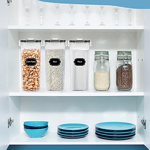 Cereal Containers Storage, Airtight Food Storage Container with Lid of 4 [2.5L/85.4oz] for Kitchen & Pantry Organization