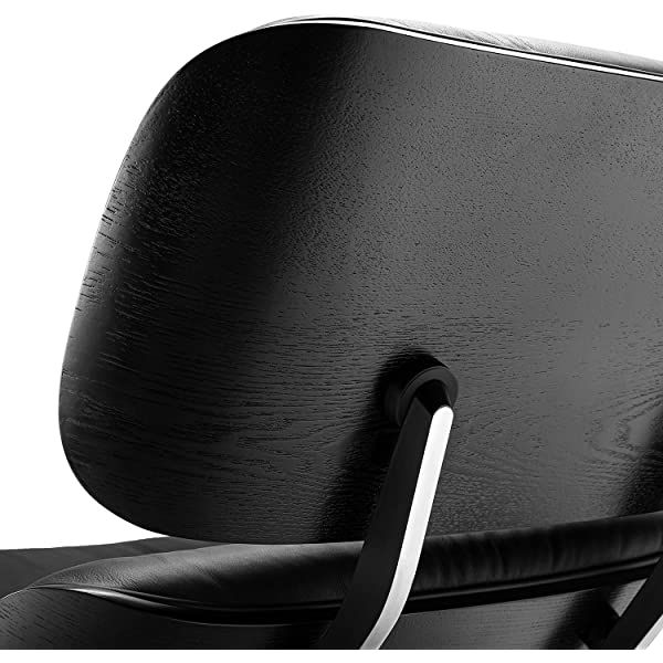 Mid Century Lounge Chair and Ottoman, Modern Chair Classic Design, Top Grain Leather Palisander Wood, Heavy Duty Base Support for Living Room, Study