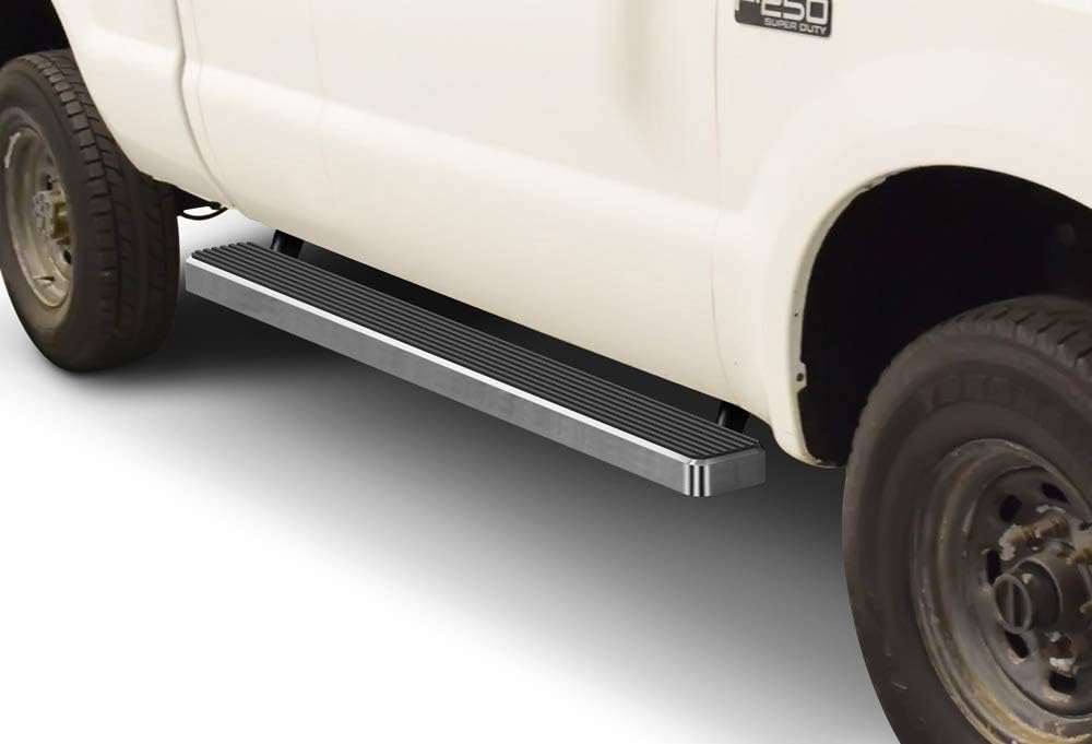 APS iBoard (304 Stainless Steel Polished Silver 5 inches) Running Boards Nerf Bars Side Steps Step Rails Compatible with Ford F150 F250 1999-2003