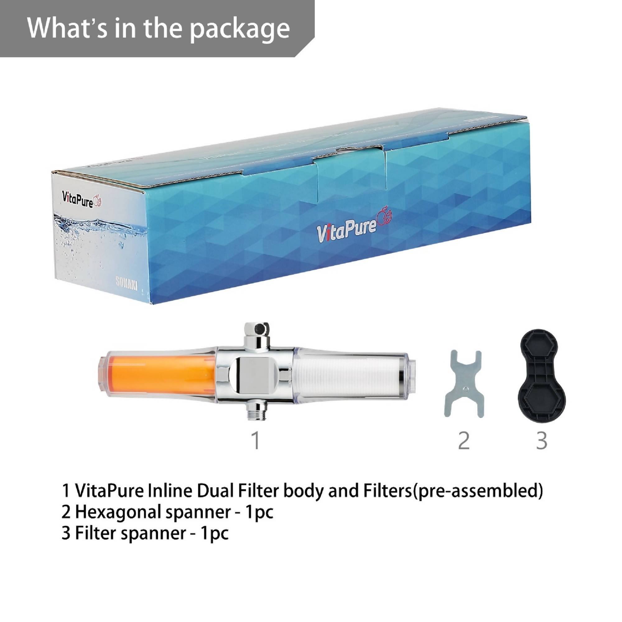 Sonaki SUF-400VPX VitaPure Vitamin C Combo Universal Inline Shower Filter