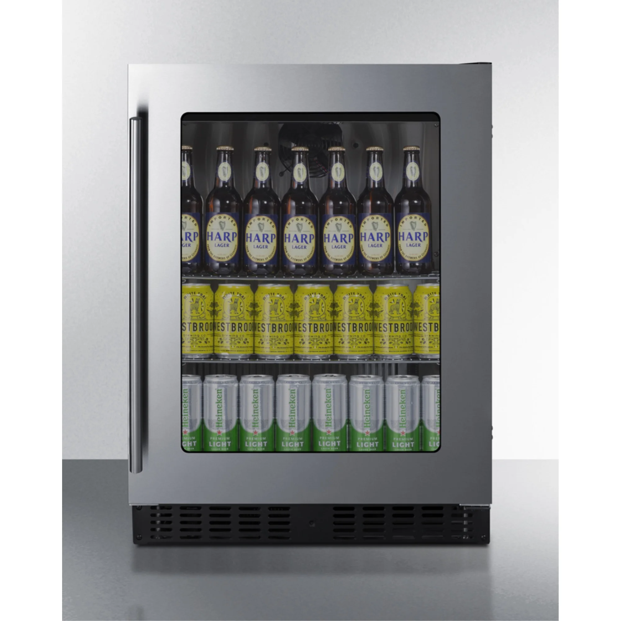 Summit Asdg2411 24" Wide 3.25 Cu. Ft. Compact Freezerless Refrigerator - Stainless Steel