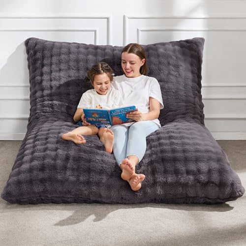 Hobestluk 3 in 1 Bean Bag Chair Giant Bean Bag Chairs Convertible Bean Bag Floor Cushion with Machine Washable Cover