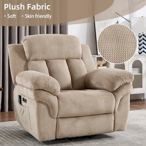 CANMOV 46" Wide Oversize Power Lift Recliner Chair, Extra Large Electric Lift Recliners for Elderly Big