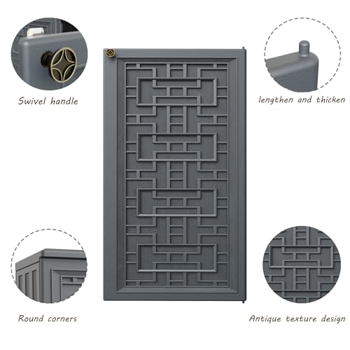 Outdoor Storage Cabinet Waterproof with Shelf,Resin Storage Sheds Outdoor Cabinets for tub towels/chemicals/grill items/Patio/Garden/Backyard