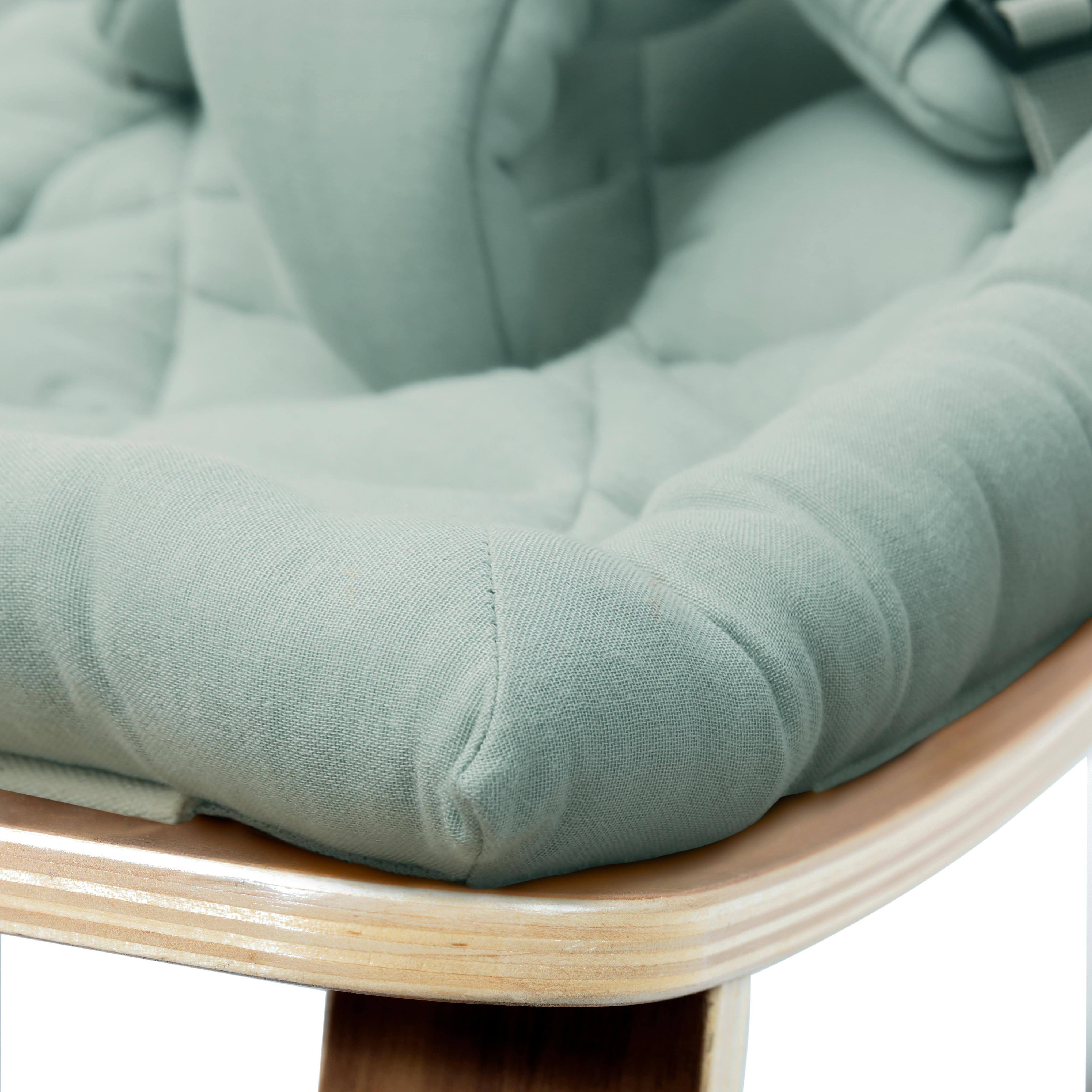 Charlie Crane Levo Baby Rocker in Walnut, Lucas DU Tertre Hibiscus