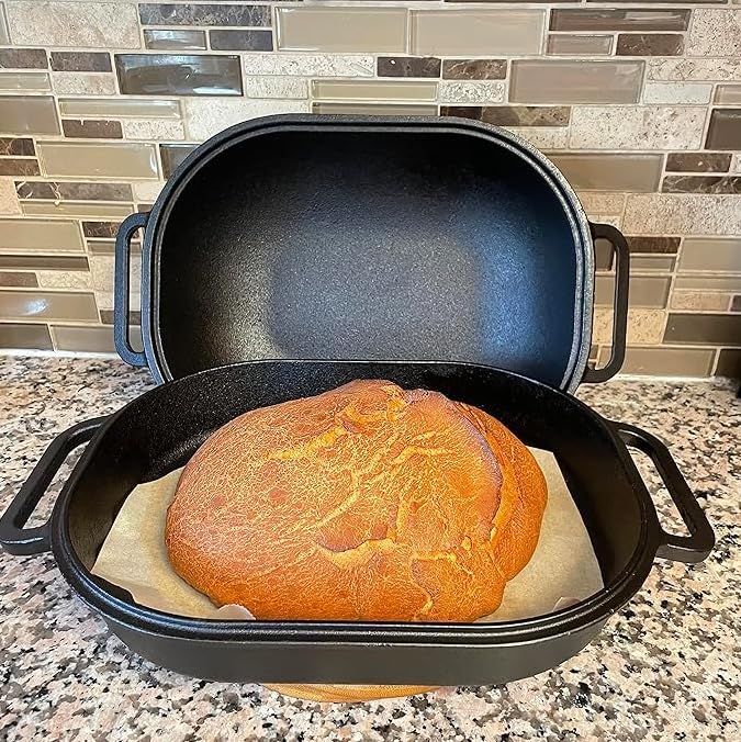 Cuisiland Large Heavy Duty Pre-seasoned Cast Iron Bread & Loaf Pan - A perfect way for baking