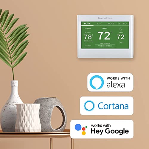 Honeywell Home RTH9585WF Wi-Fi Smart Color Thermostat, 7 Day Programmable, Touch Screen, Energy Star, Alexa Ready, C-Wire Required